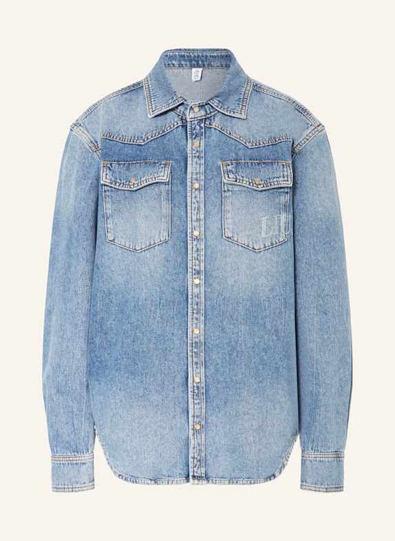 LIU JO Jeansbluse mit Schmucksteinen 78494 Den.Blue triomphe wa