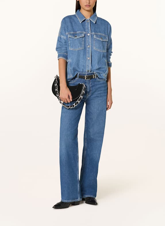 LIU JO Kurtka jeansowa z ozdobnymi kamykami 78837 Den.Blue dk stellar