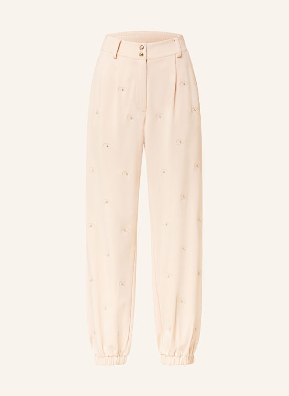LIU JO Sweatpants with decorative gems NUDE