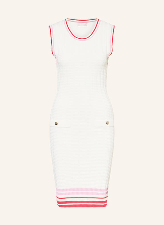 LIU JO Strickkleid ECRU/ ROT/ PINK