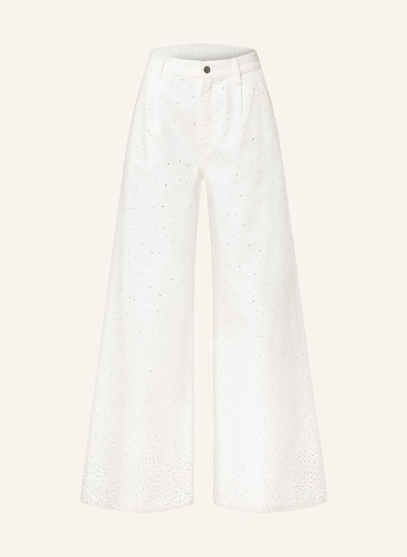 LIU JO Jeans mit Schmucksteinen 10701 Bianco lana