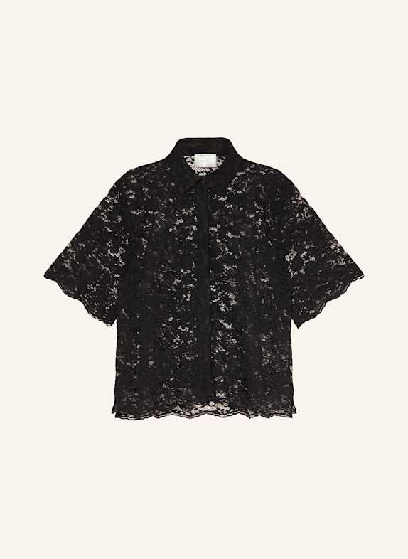 NEO NOIR Blusentop LAMARI aus Lochpitze SCHWARZ