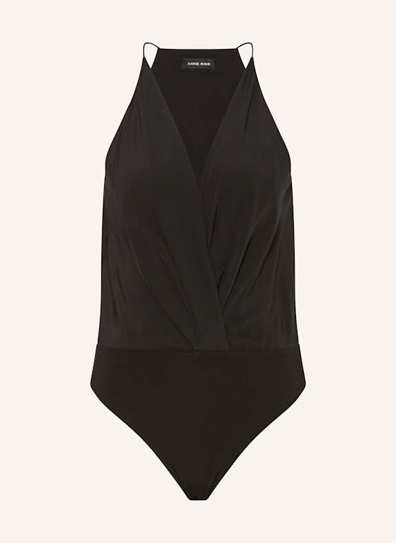 ANINE BING Seiden-Body SHILOH SCHWARZ