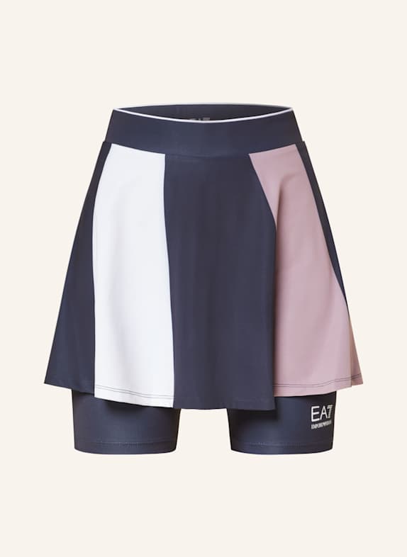 Giorgio ARMANI loafers logo-embroidered short-sleeve polo shirt Tennis skirt ROSE/ DARK BLUE/ WHITE