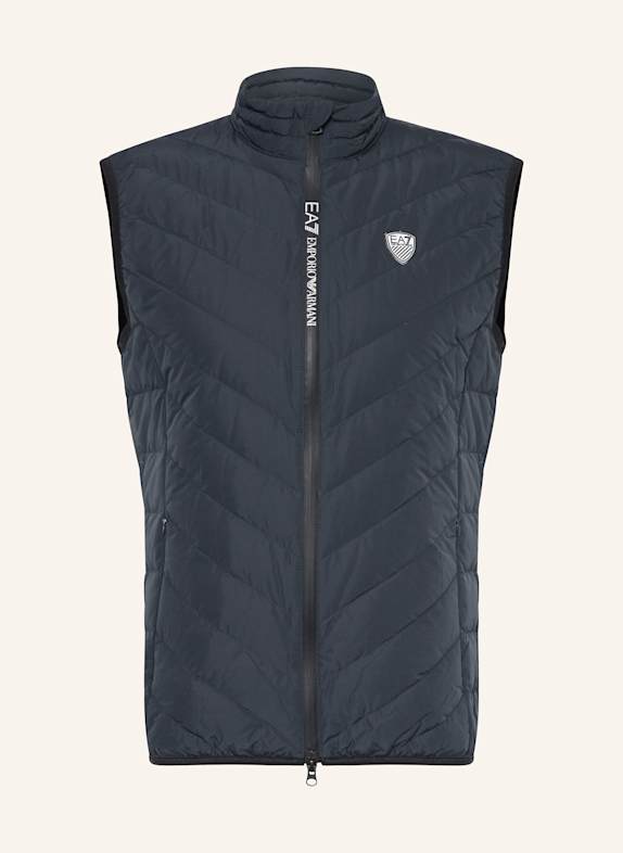 Giorgio ARMANI loafers logo-embroidered short-sleeve polo shirt Down vest DARK BLUE
