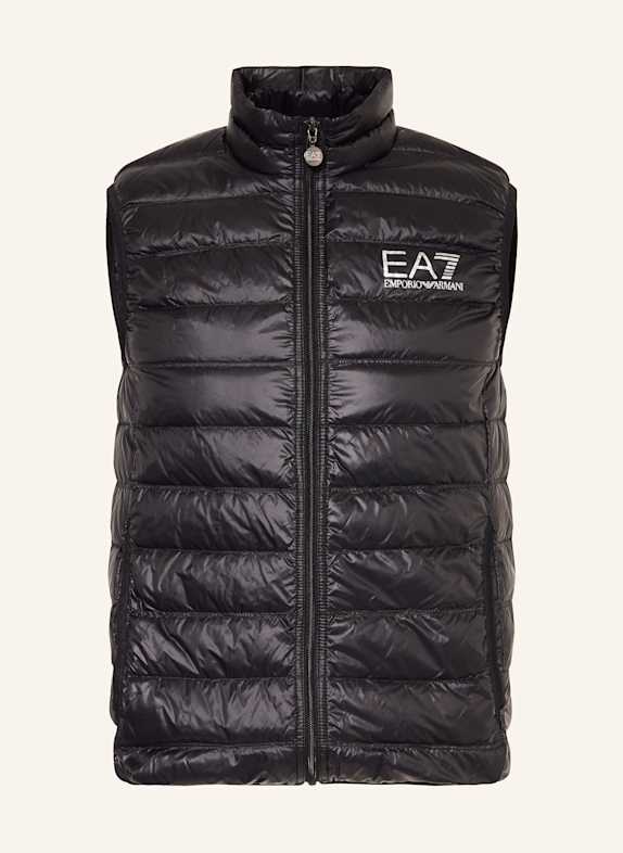 EA7 EMPORIO ARMANI Lekka puchowa kamizelka CZARNY