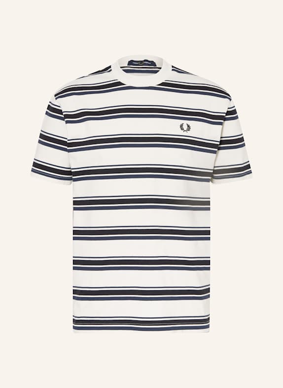 FRED PERRY T-Shirt ECRU/ BLAUGRAU/ SCHWARZ