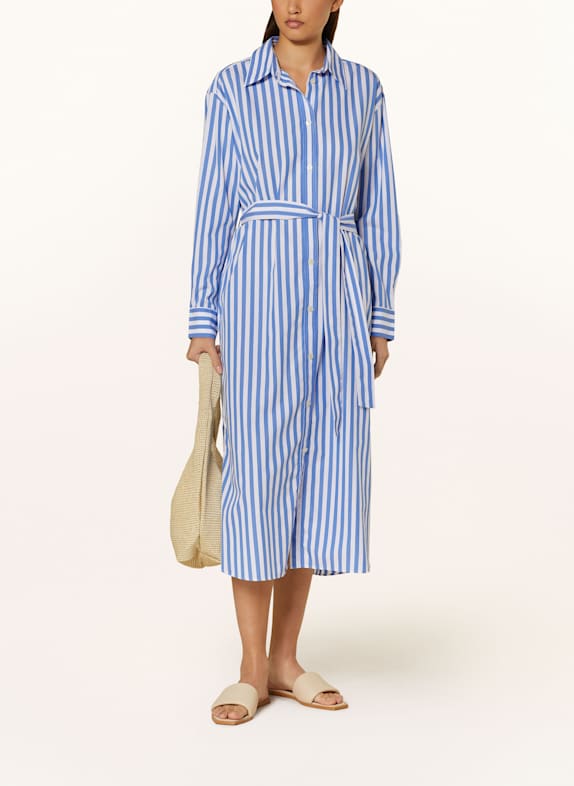 GANT Hemdblusenkleid WEISS/ BLAU