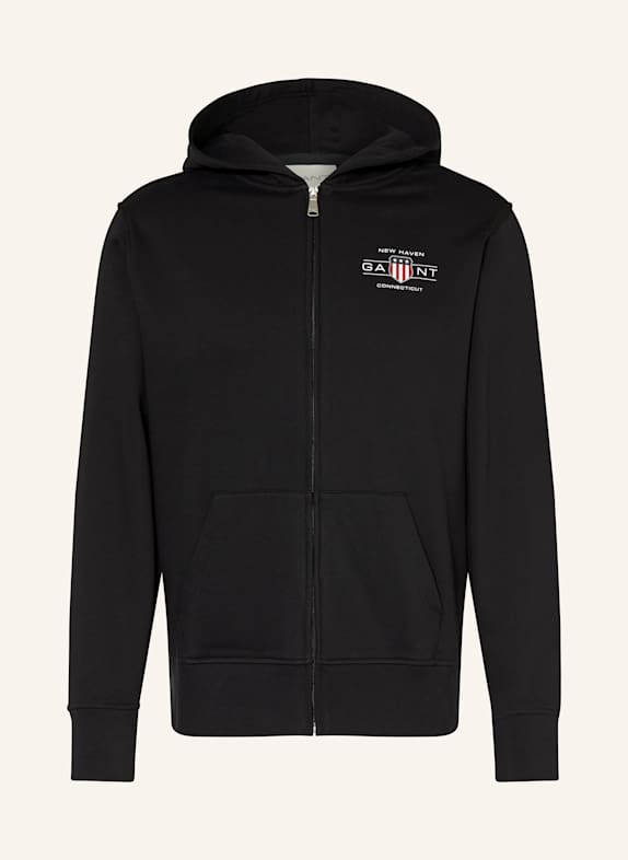 GANT Sweat jacket BLACK