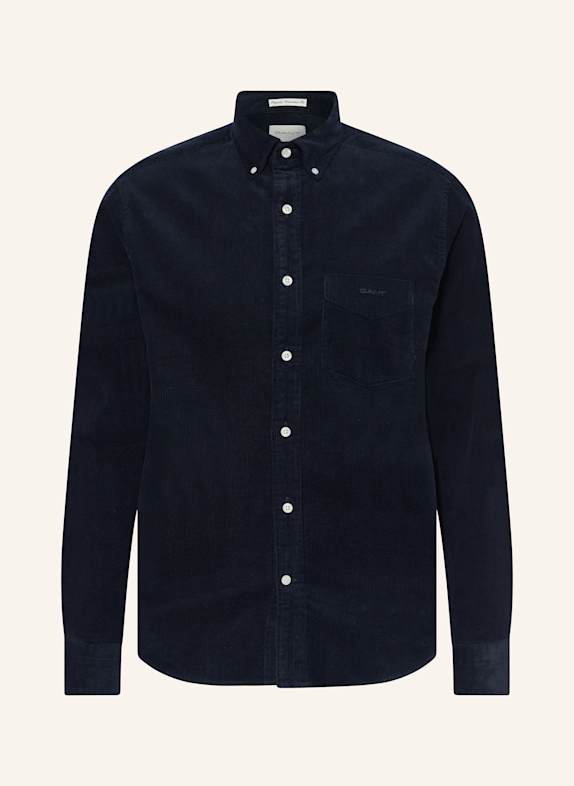 GANT Koszula sztruksowa regular untucked fit GRANATOWY