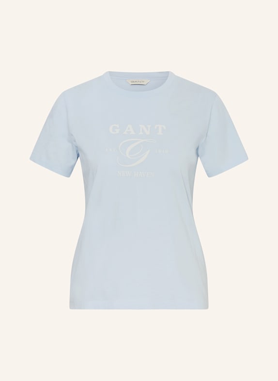 GANT T-Shirt HELLBLAU/ WEISS
