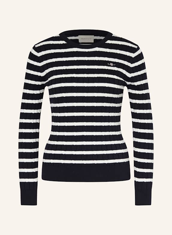 GANT Pullover DUNKELBLAU/ WEISS