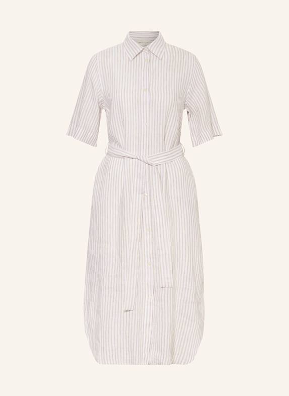 GANT Leinenkleid WEISS/ HELLBRAUN