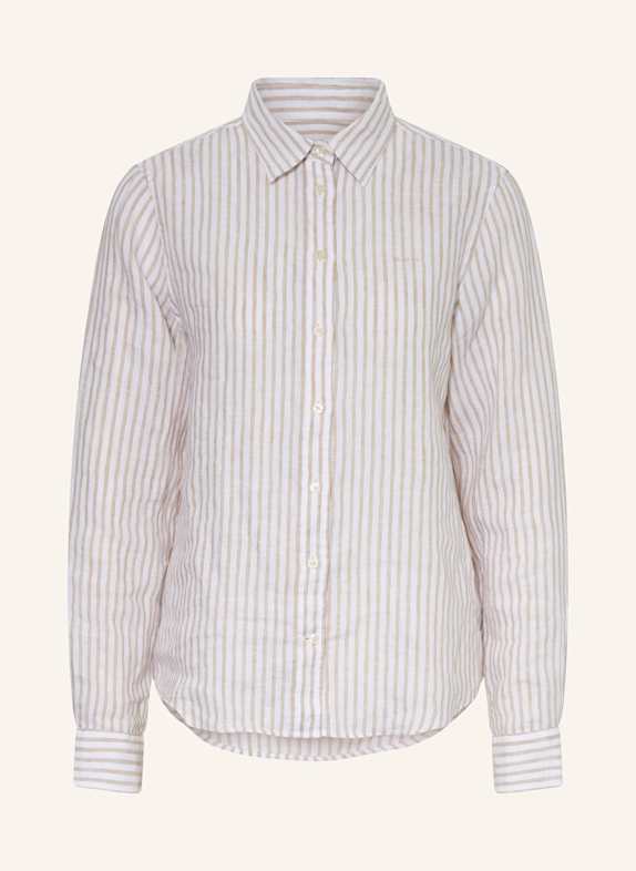 GANT Hemdbluse aus Leinen WEISS/ BEIGE