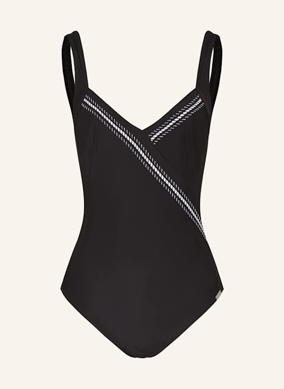 Charmline Shape-Badeanzug RIBBON PLAY SCHWARZ/ WEISS