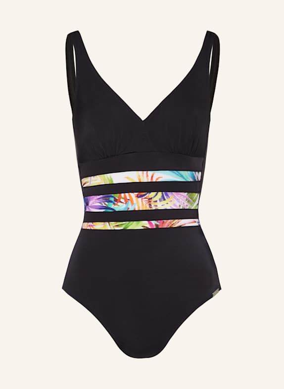 Charmline Shape-Badeanzug PALMERAIE VIEW SCHWARZ/ TÜRKIS/ LILA