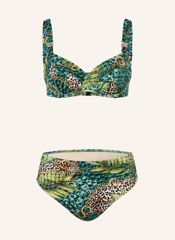Charmline Bügel-Bikini JUNGLE JEWELS GRÜN/ PETROL/ BRAUN