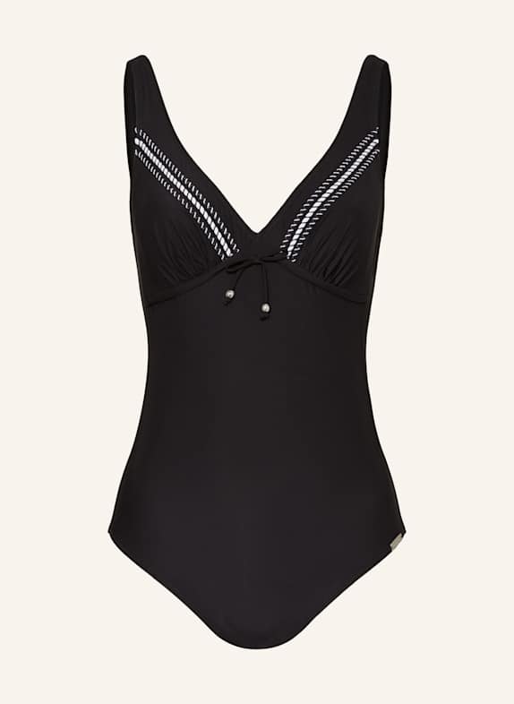 Charmline Shape-Badeanzug RIBBON PLAY SCHWARZ/ WEISS