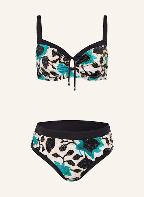 Charmline Bügel-Bikini COOL BAROQUE SCHWARZ/ TÜRKIS/ CREME