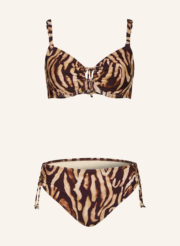 Charmline Bügel-Bikini WILD NOBLESSE SCHWARZ/ BRAUN/ HELLBRAUN