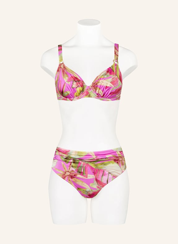 Charmline Bikini z fiszbinami PINK HEART MOCNORÓŻOWY / ZIELONY / FUKSJA