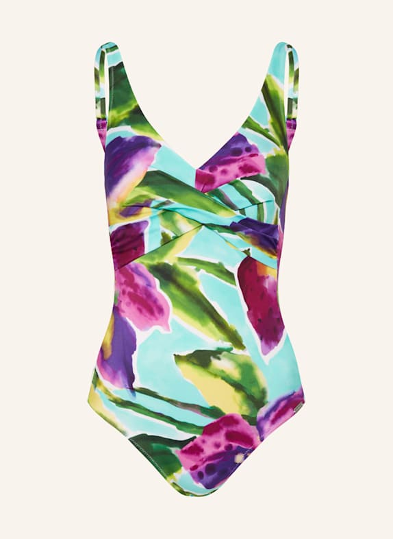 Charmline Shape swimsuit SUMMER AQUARELLE PURPLE/ TURQUOISE/ YELLOW