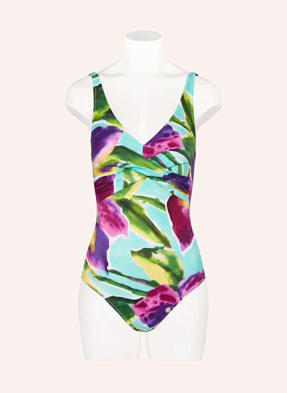 Charmline Shape-badpak SUMMER AQUARELLE PAARS / TURQUOISE / GEEL