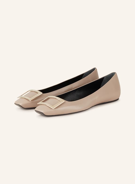 Roger Vivier Ballerina QUADRATA TROMPETTE TAUPE