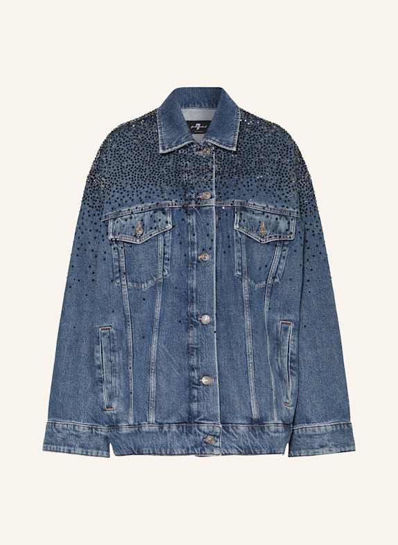 7 for all mankind Jeansjacke OLI mit Schmucksteinen DUNKELBLAU