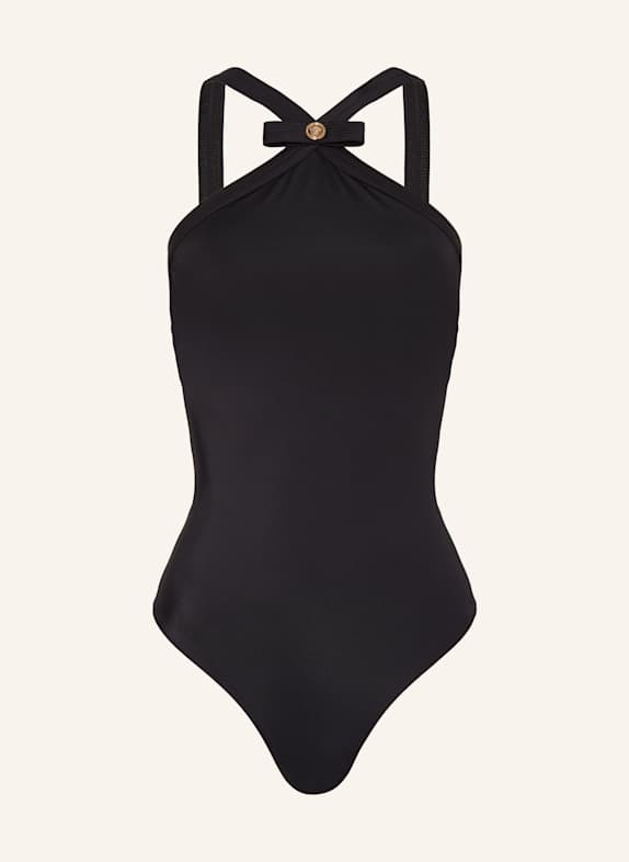 VERSACE High-Neck-Badeanzug SCHWARZ