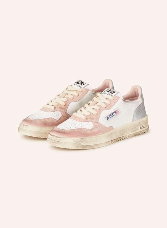 AUTRY Sneakersy SUP VINT LOW BIAŁY/ BLADORÓŻOWY