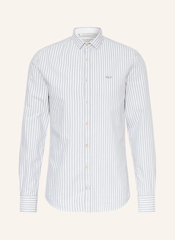 COLOURS & SONS Hemd Regular Fit WEISS/ HELLBLAU