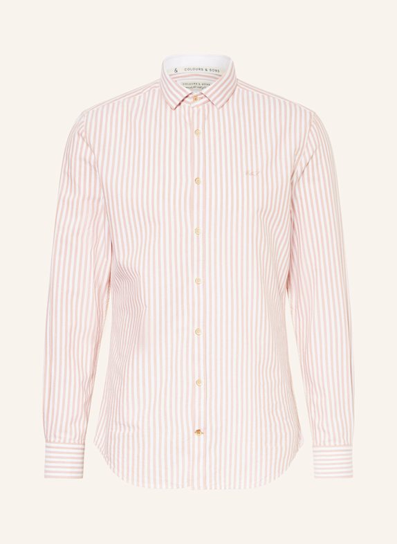 COLOURS & SONS Hemd Regular Fit WEISS/ HELLORANGE