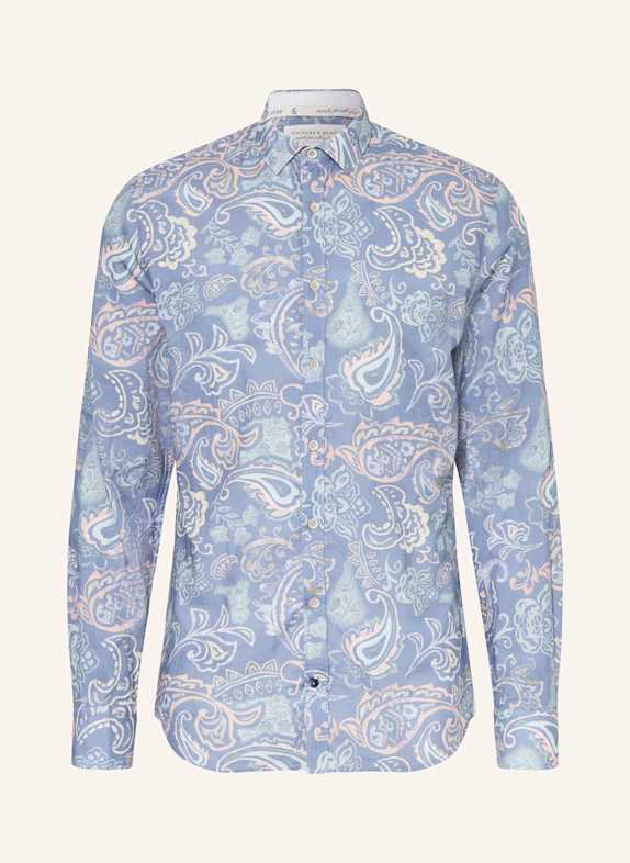 COLOURS & SONS Hemd Slim Fit BLAUGRAU/ ROSA/ GRÜN