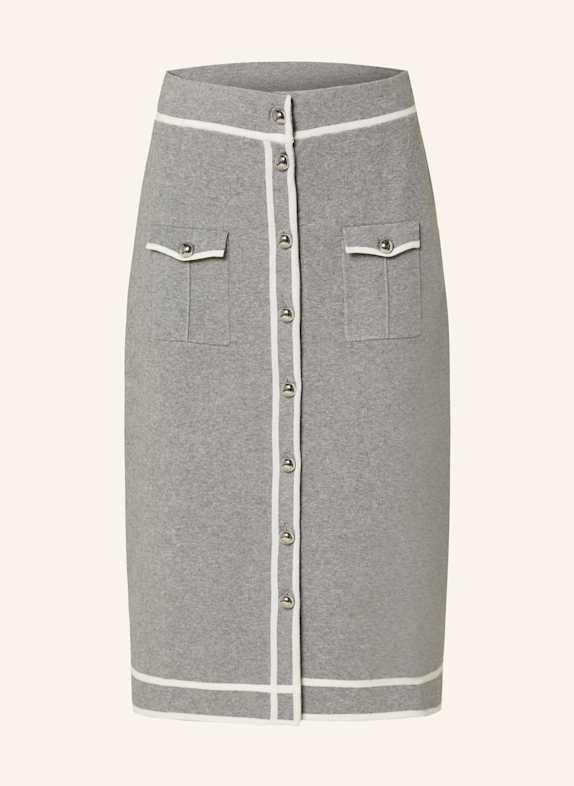 CLAUDIE PIERLOT Strickrock GRAU/ ECRU