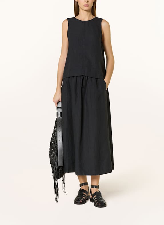 SELECTED jupe en lin NOIR