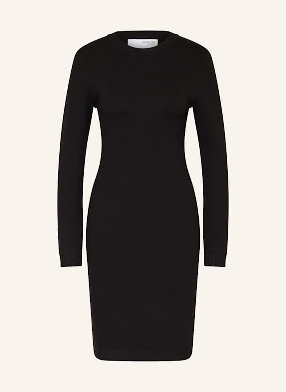 SELECTED Femme Strickkleid SCHWARZ