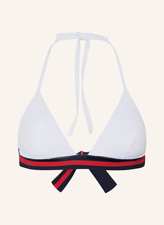 VILEBREQUIN Triangel-Bikini-Top SOLID FLECHE WEISS/ DUNKELBLAU/ ROT