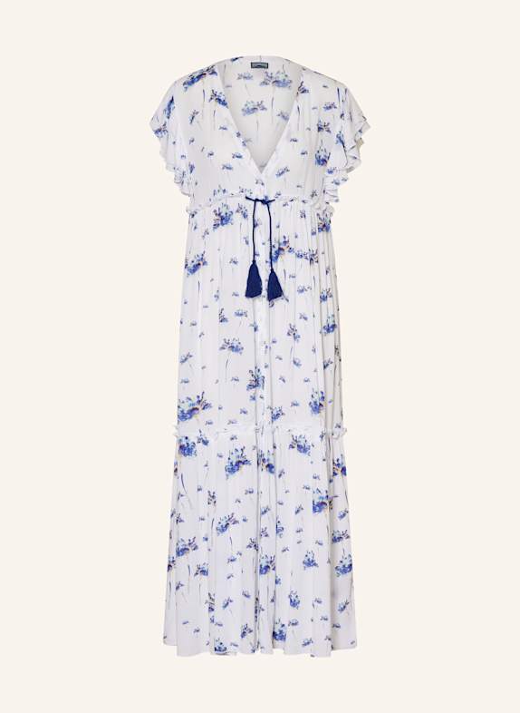 VILEBREQUIN HERBIER SHINY BILITIS beach dress WHITE/ DARK BLUE/ TURQUOISE