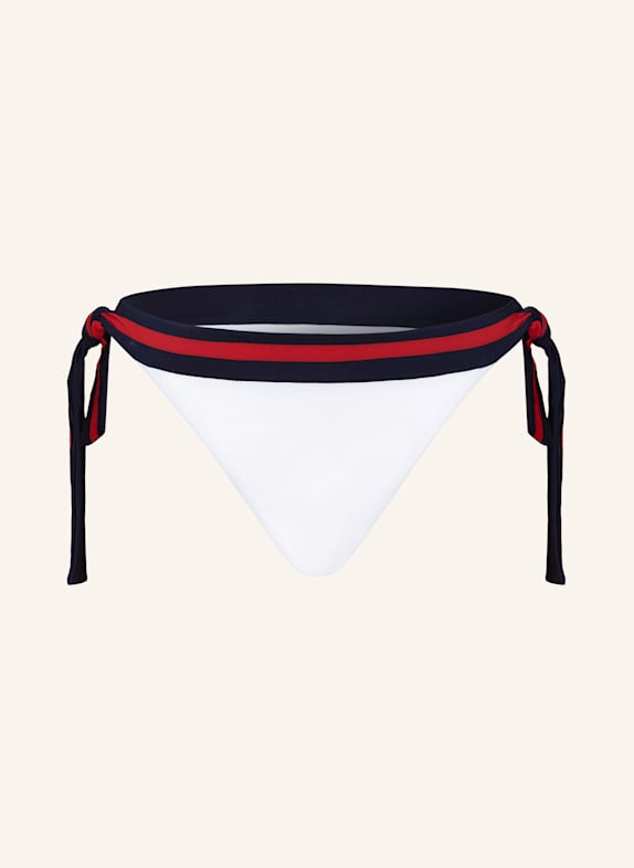 VILEBREQUIN Triangel-Bikini-Hose SOLID FLAMME WEISS/ DUNKELBLAU/ ROT