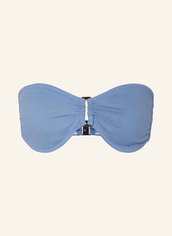 VILEBREQUIN Bandeau bikini top SOLID SCULPT LIGHT BLUE