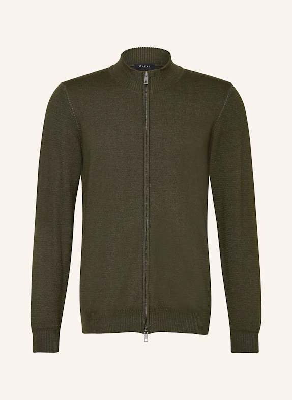 MAERZ MUENCHEN Strickjacke aus Merinowolle OLIV