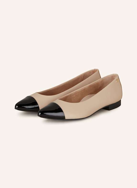 paul green Ballerinas CAMEL/ SCHWARZ