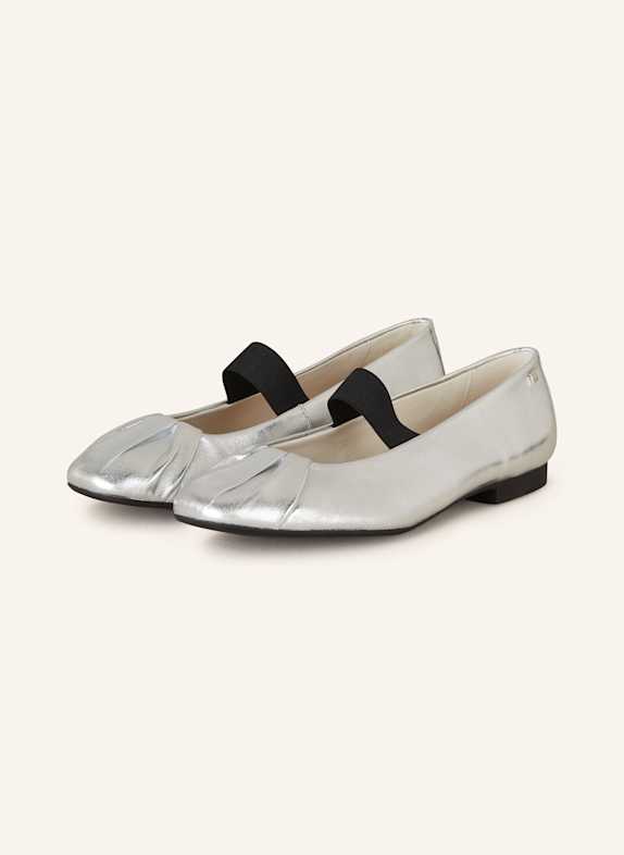 paul green Mary Jane ballet flats SILVER