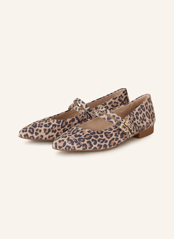 paul green Mary-Jane-Ballerinas BEIGE/ SCHWARZ/ CAMEL