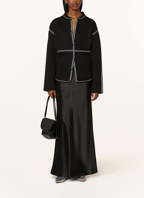Y.A.S. Strickjacke SCHWARZ/ CREME
