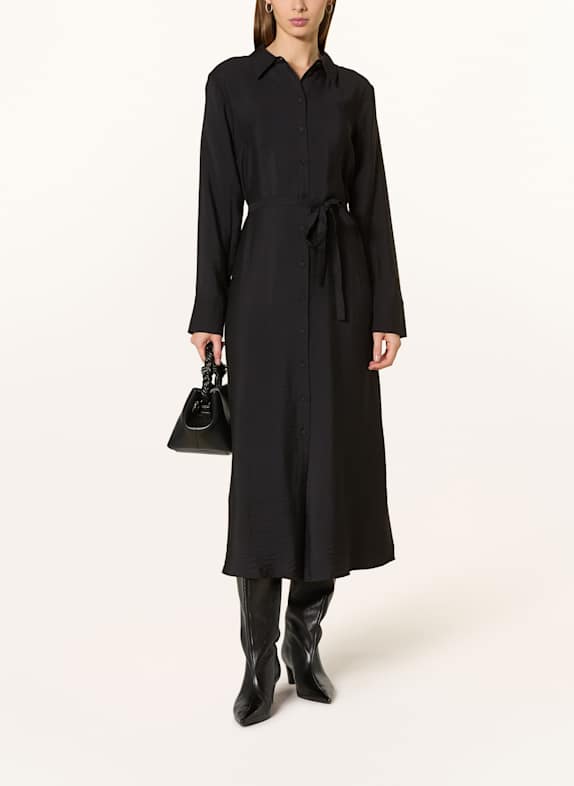 Y.A.S. Hemdblusenkleid SCHWARZ