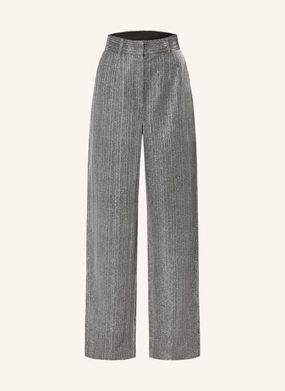 Y.A.S. Hose mit Glitzergarn SCHWARZ/ SILBER