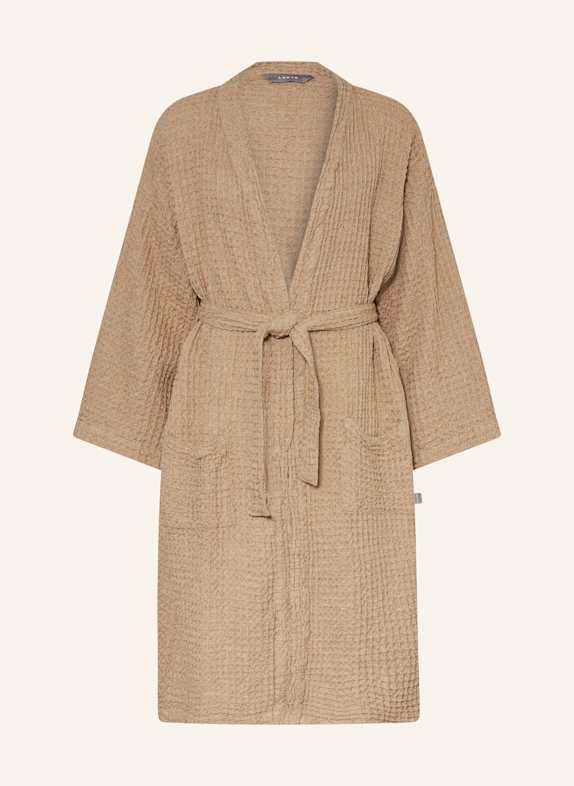 LUHTA HOME Szlafrok uniseks PELLAVA  BEŻOWY