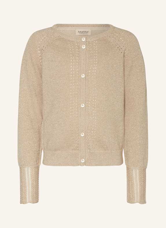 MarMar Strickjacke TILLIE mit Glitzergarn BEIGE/ GOLD